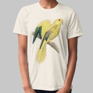 Golden Conure Vintage Parrot Print Short Sleeve Graphic Tee T-shirt S M L XL